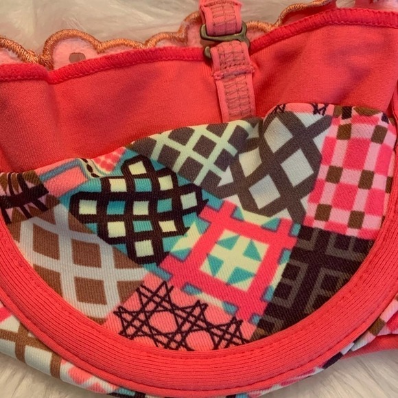 𝅺maaji Swimwear Orange Reversible Bikini Top Small - Picture 5 of 9